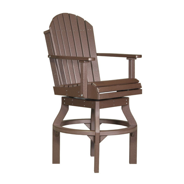 Ebern Designs Appell Adirondack Bar Height Swivel Patio Dining Chair Wayfair